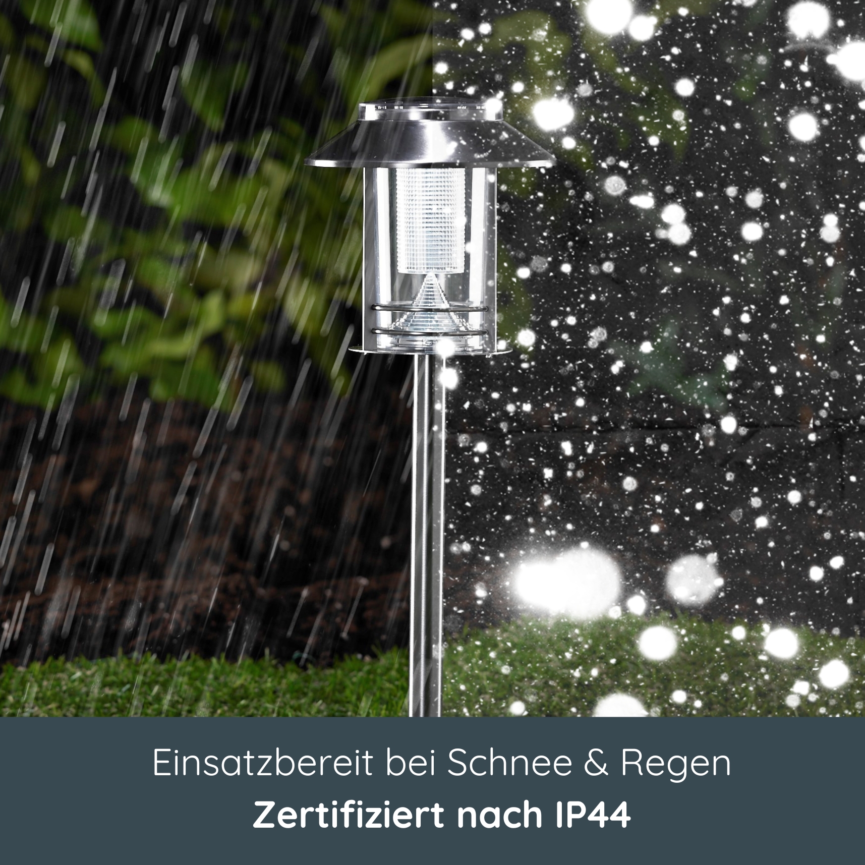 Außenlampe, Gartenlaterne, Standleuchte, IP44, Edelstahl, Beleuchtung, Wasser,