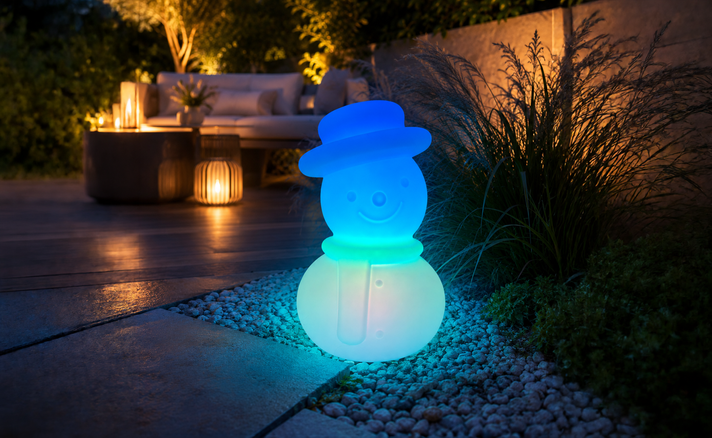 MeLiTec LED Schneemann Magic mit RGB-Lichteffekt, Solar & Fernbedienung MeLiTec LED Schneemann Magic mit RGB-Lichteffekt, Solar & Fernbedienung
