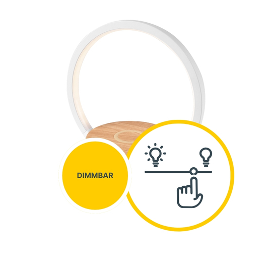 MeLiTec Nachttischleuchte LightBase, Handy kabellos aufladen, weiß