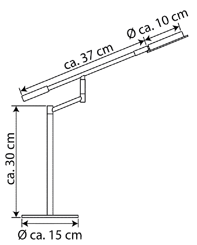 LED Schreibtischleuchte T93-1 nickel-matt