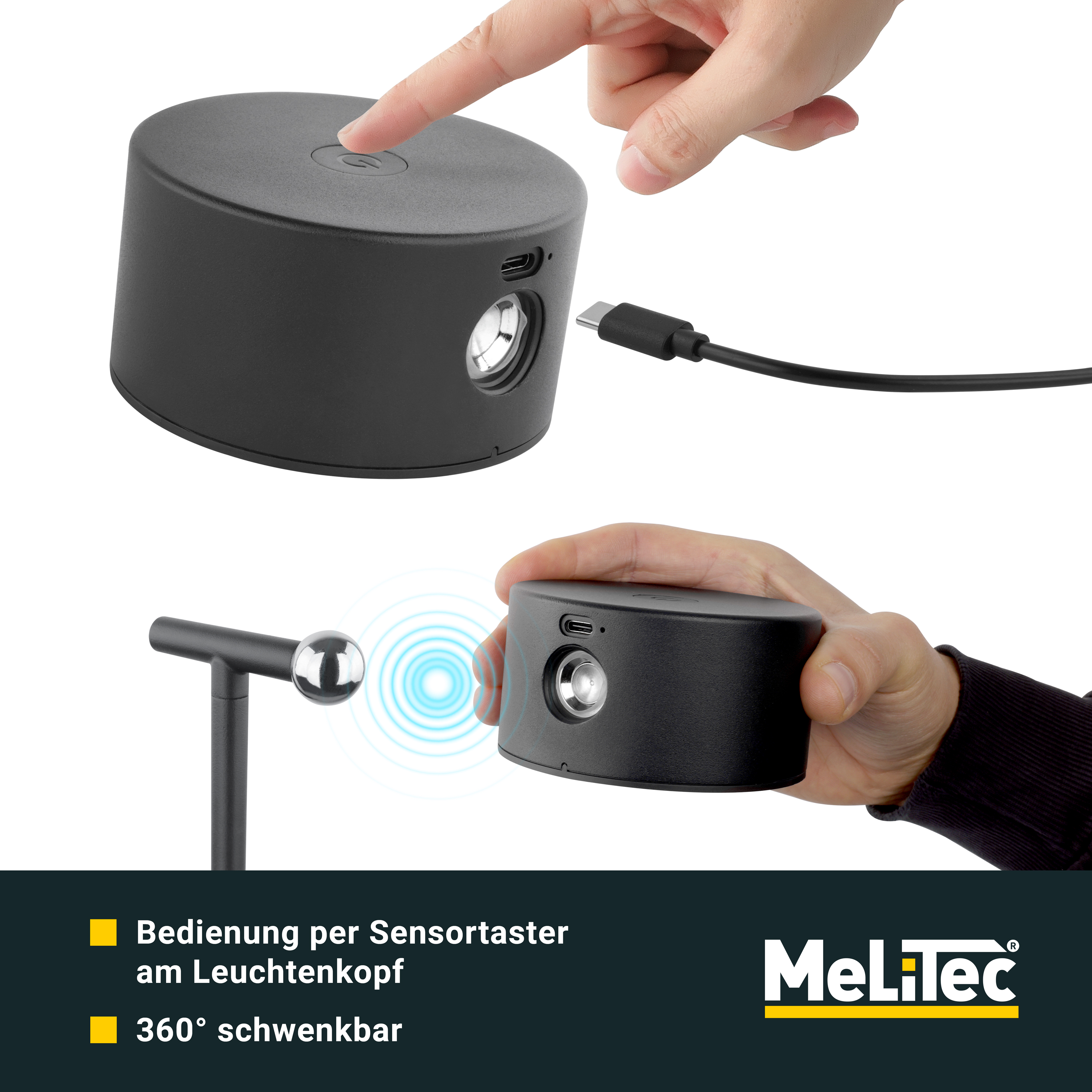 MeLiTec LED Stehleuchte ST55 USB-C aufladbar MeLiTec LED Stehleuchte ST55 USB-C aufladbar