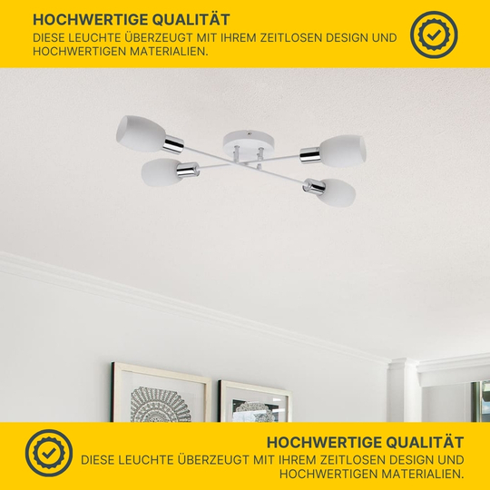  SPOT Light Tosca Deckenleuchte 4xE14 40W Weiss/Chrom