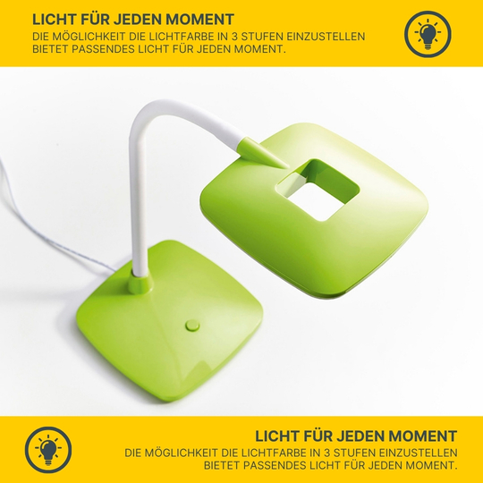 MeLiTec LED Tageslicht Schreibtischleuchte türkis/ koralle/ grün MeLiTec LED Tageslicht Schreibtischleuchte türkis/ koralle/ grün