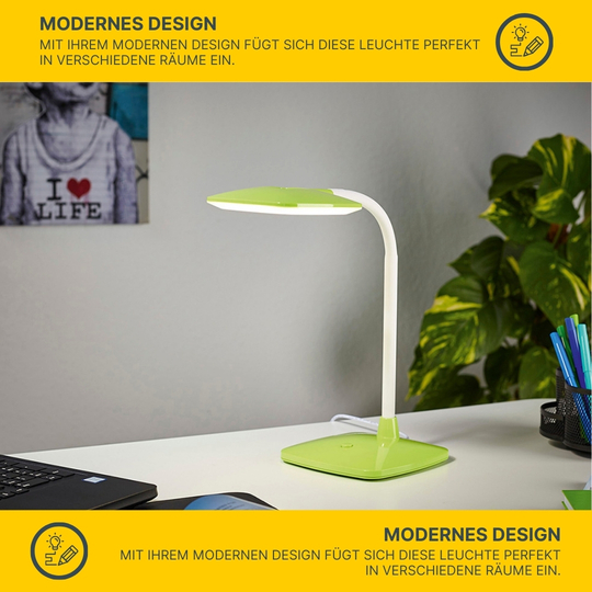 MeLiTec LED Tageslicht Schreibtischleuchte türkis/ koralle/ grün MeLiTec LED Tageslicht Schreibtischleuchte türkis/ koralle/ grün