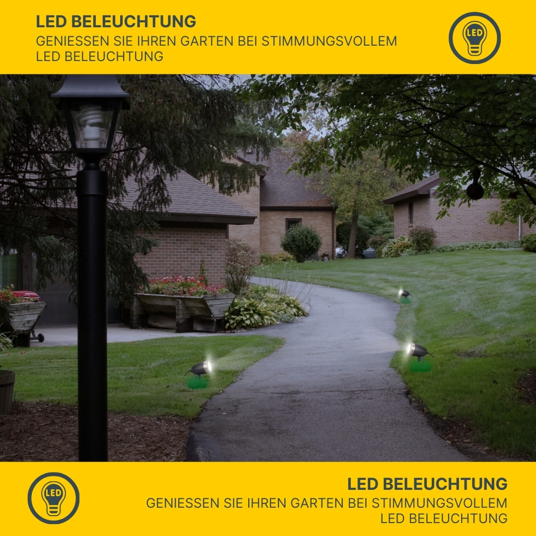 MeLiTec 2er Set LED Gartenstrahler GL11-1 Edelstahl anthrazit MeLiTec 2er Set LED Gartenstrahler GL11-1 Edelstahl anthrazit