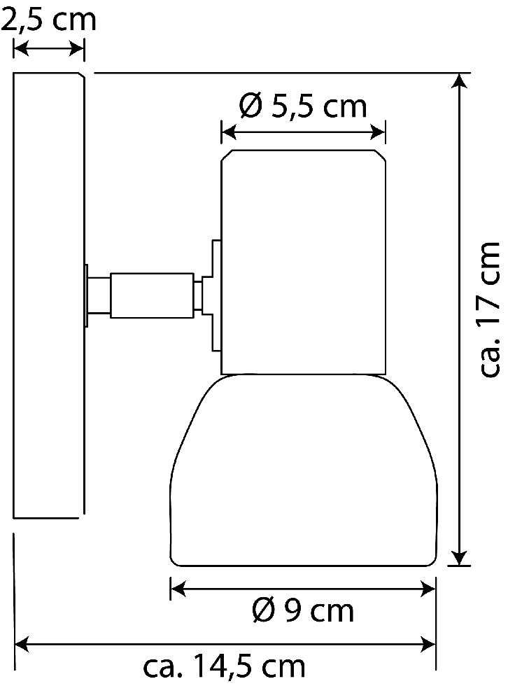 Holz-Wand-/Deckenleuchte, W14, B-Ware