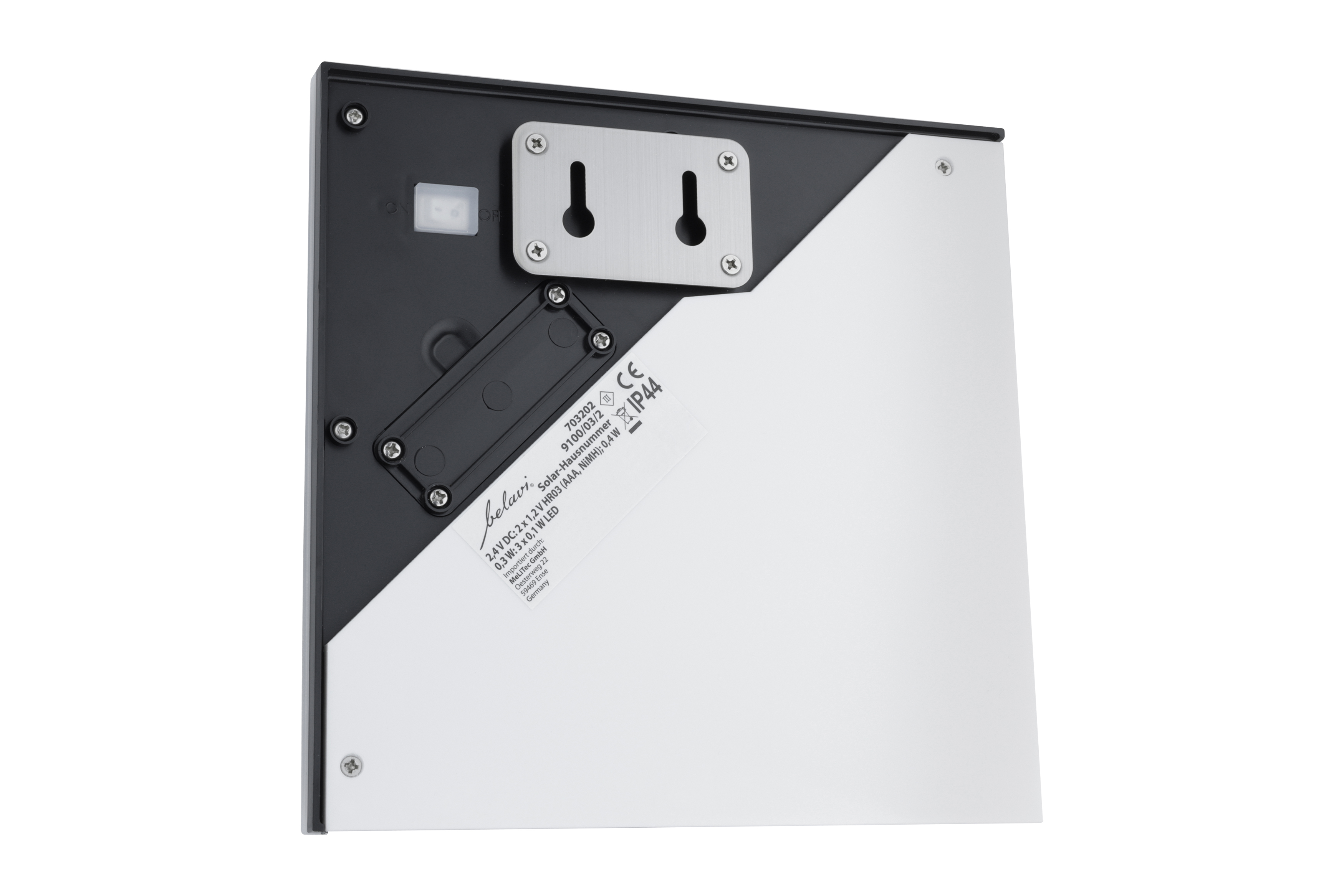MeLiTec Solar LED Hausnummer SH07, Edelstahl