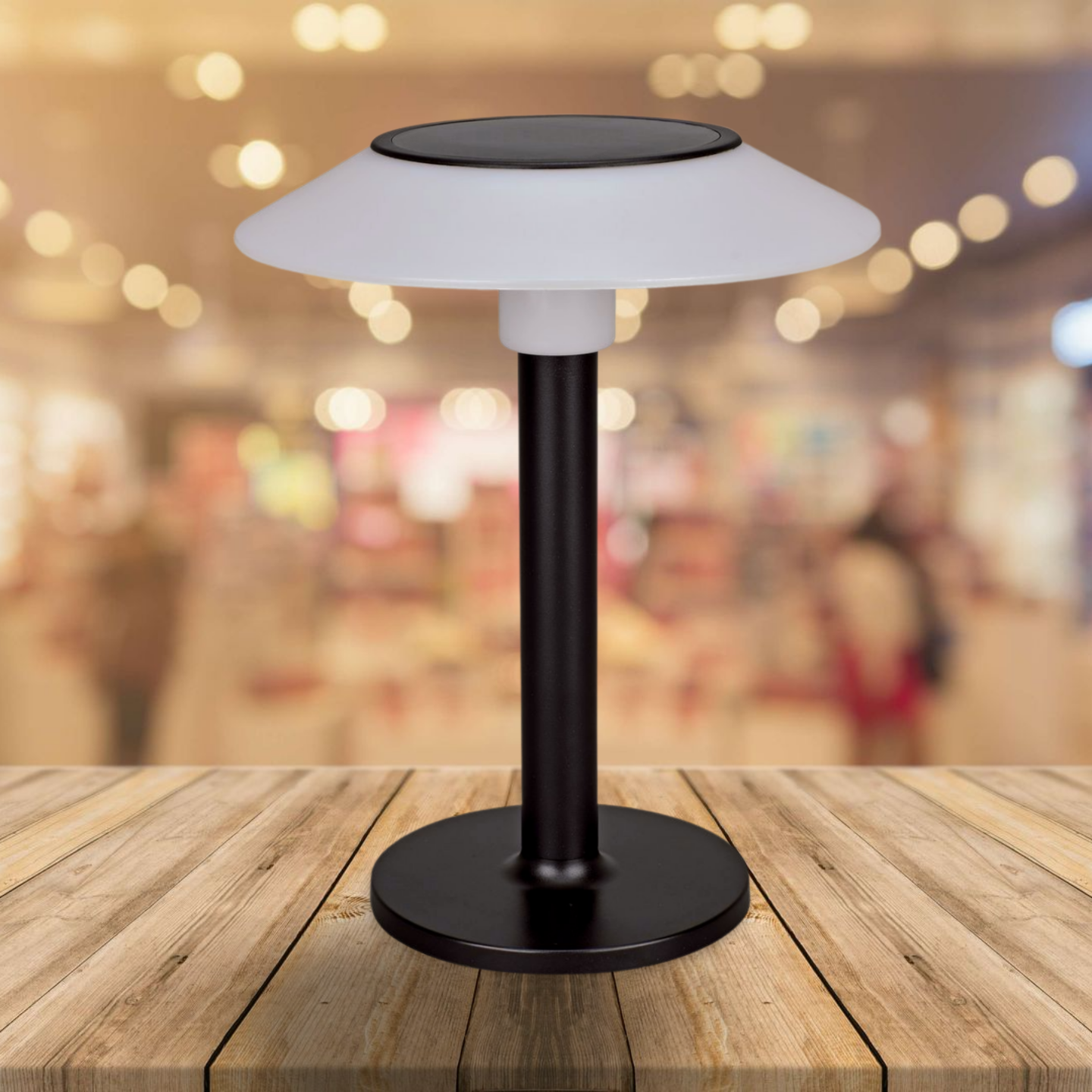 MeLiTec Solar Tischleuchte SO47 USB-C schwarz weiß Lampe,