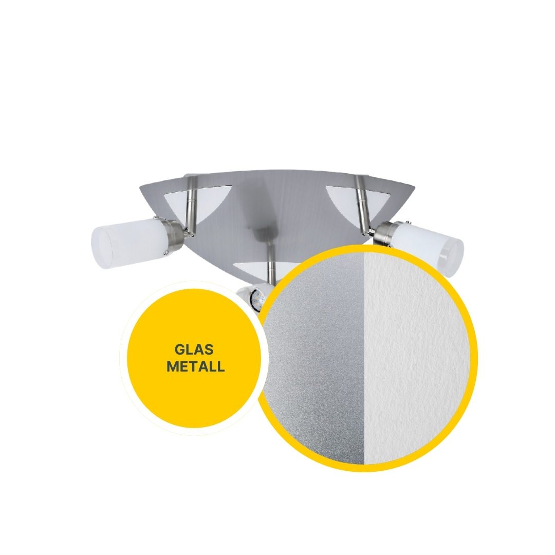 MeLiTec LED Deckenleuchte D65-1 Wankelform, nickel matt MeLiTec LED Deckenleuchte D65-1 Wankelform, nickel matt