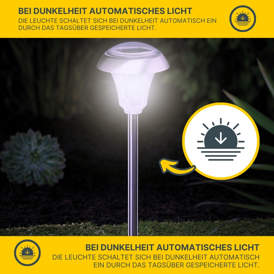 MeLiTec Solar Gartenleuchte SO03-1, Diamant, Edelstahl matt gebürstet MeLiTec Solar Gartenleuchte SO03-1, Diamant, Edelstahl matt gebürstet