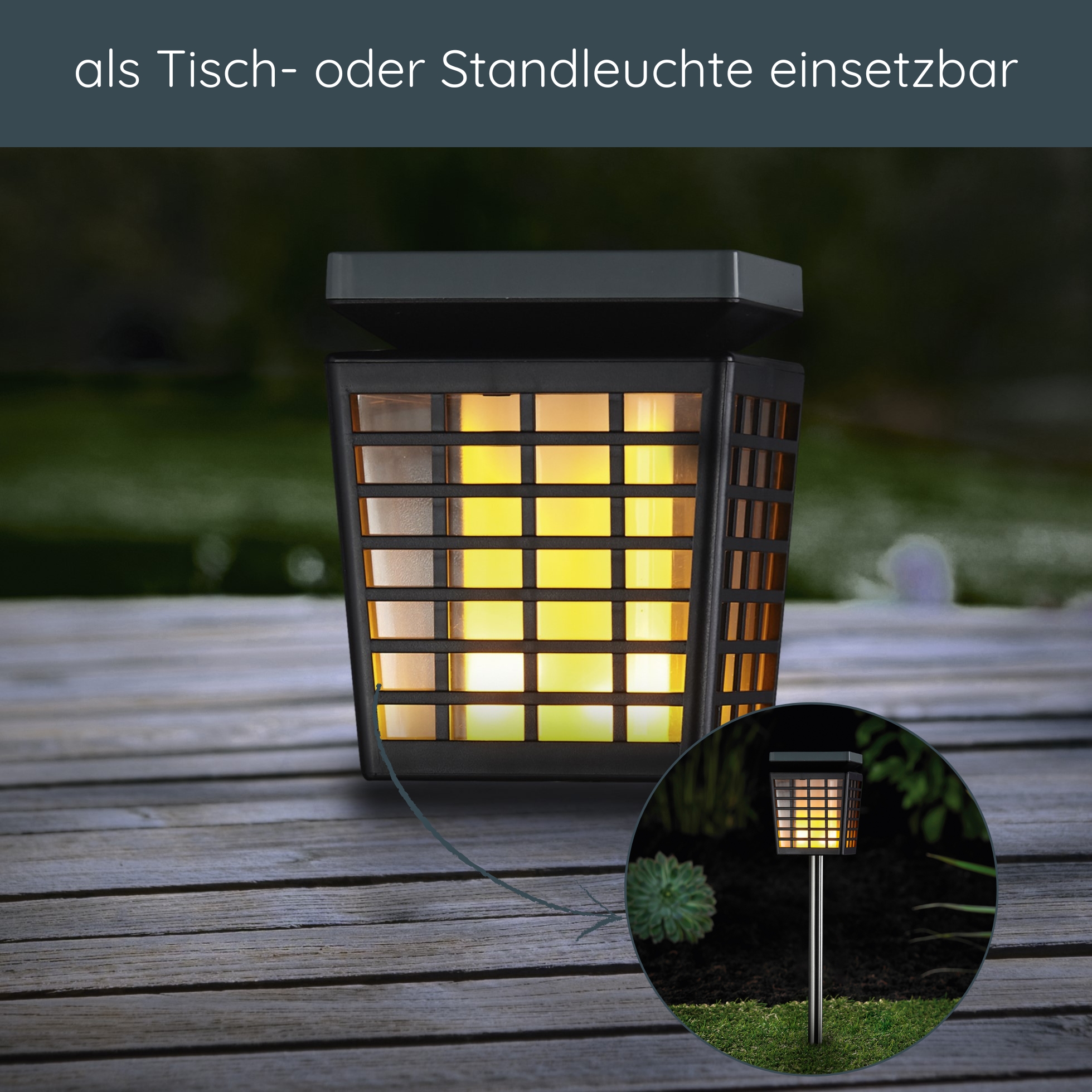 MeLiTec Solar Gartenleuchte SO46 flackernder Laterneneffekt MeLiTec Solar Gartenleuchte SO46 flackernder Laterneneffekt