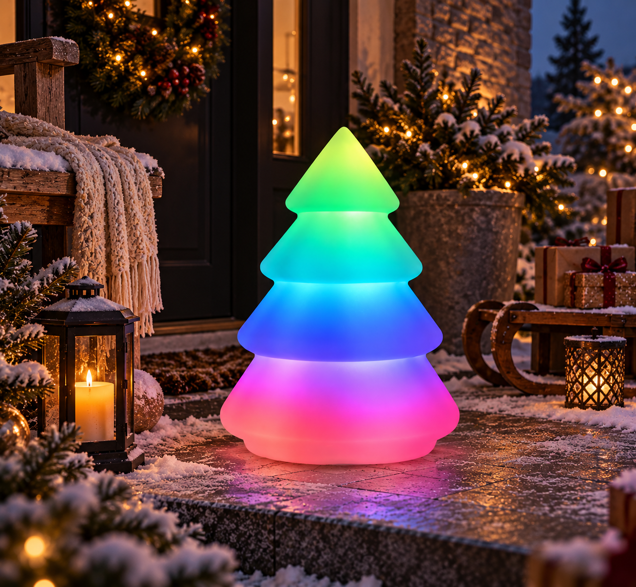 MeLiTec LED Weihnachtsbaum Magic – Weihnachtsdeko mit magischem RGB-Lichteffekt, Weiß & Bernstein, Solar & Fernbedienung MeLiTec LED Weihnachtsbaum Magic – Weihnachtsdeko mit magischem RGB-Lichteffekt, Weiß & Bernstein, Solar & Fernbedienung