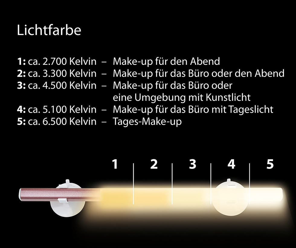 LED Akku Spiegelleuchte WD10-1 pink metallic LED Akku Spiegelleuchte WD10-1 pink metallic