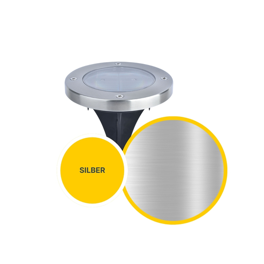 MeLiTec 3 Stück Solar Bodeneinbauleuchten SEL04 Wegeleuchten, silber MeLiTec 3 Stück Solar Bodeneinbauleuchten SEL04 Wegeleuchten, silber
