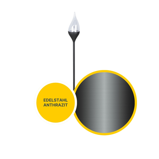 MeLiTec Solar Fackel Garten SO35-1 Flackereffekt anthrazit