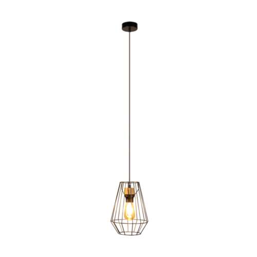 SPOT Light Endorfina Pendelleuchte E27 Max.60W Schwarz/Eiche Geölt/Schwarz PVC