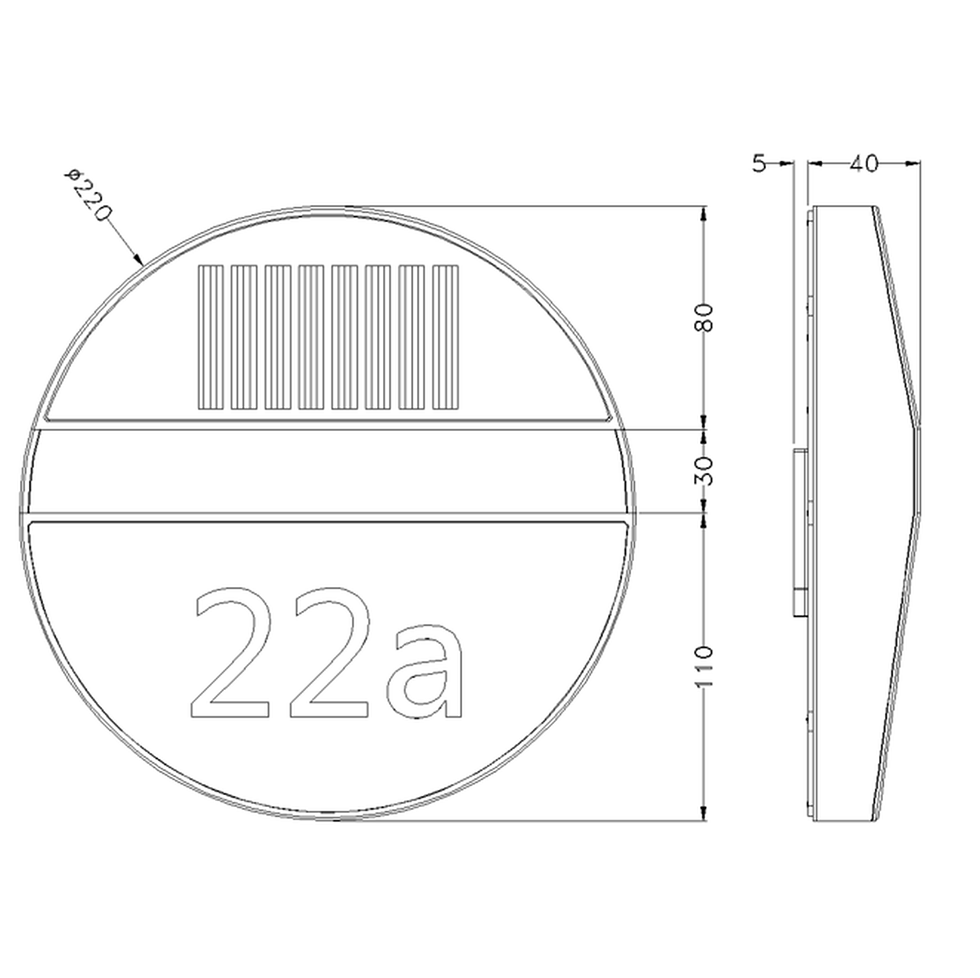Solar Hausnummer SH06 B-Ware