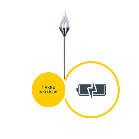 MeLiTec Solar Gartenfackel SO35 Flackereffekt Edelstahl matt-gebürstet