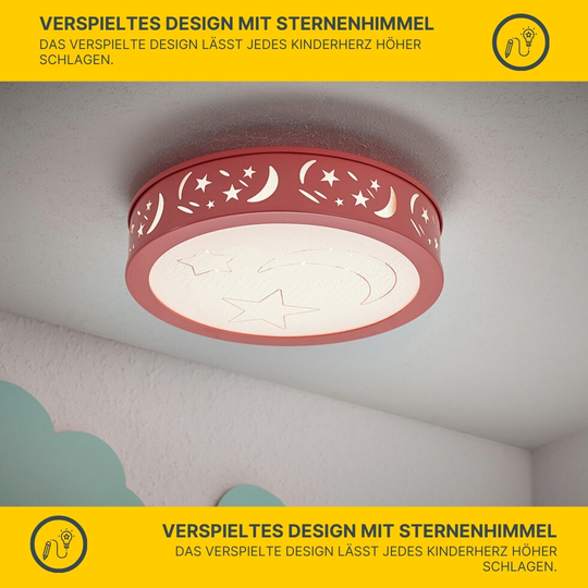 LED Kinder Deckenleuchte, Sternenhimmel, Nachtlichtfunktion LED Kinder Deckenleuchte, Sternenhimmel, Nachtlichtfunktion