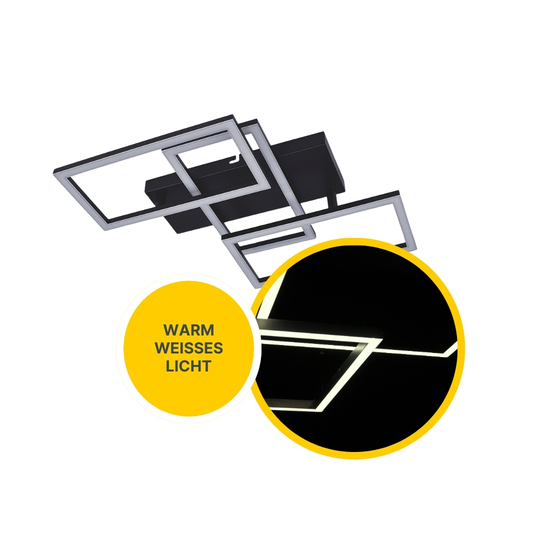 MeLiTec LED Wohnraumleuchte D120-2, schwarz MeLiTec LED Wohnraumleuchte D120-2, schwarz