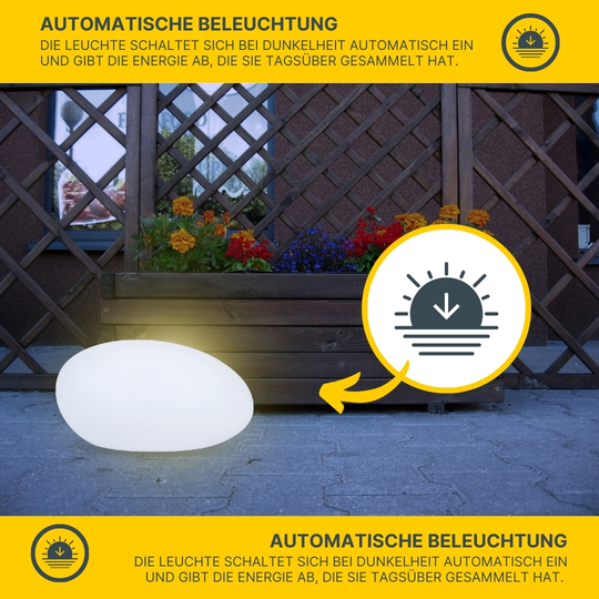 MeLiTec Solarleuchte - mehrfarbige Bodenbeleuchtung für Garten, Balkon & Terrasse - Solar-Bodenleuchte mit Farbwechsel bis 8h Leuchtdauer - Breite 40cm - inkl. Akku - Kunststoff - Stein-Form - LK03-6 MeLiTec Solarleuchte - mehrfarbige Bodenbeleuchtung für Garten, Balkon & Terrasse - Solar-Bodenleuchte mit Farbwechsel bis 8h Leuchtdauer - Breite 40cm - inkl. Akku - Kunststoff - Stein-Form - LK03-6