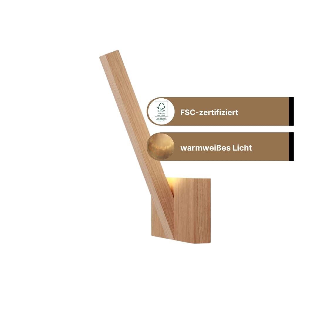 SPOT Light Linus Wandleuchte 1xLED 24V Int, 3W, Eiche Geölt SPOT Light Linus Wandleuchte 1xLED 24V Int, 3W, Eiche Geölt