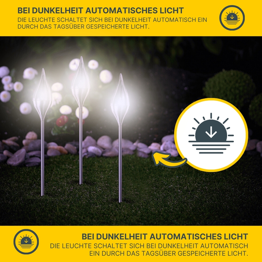 MeLiTec 3er Set Solarfackel SO38 Flackereffekt Edelstahl MeLiTec 3er Set Solarfackel SO38 Flackereffekt Edelstahl