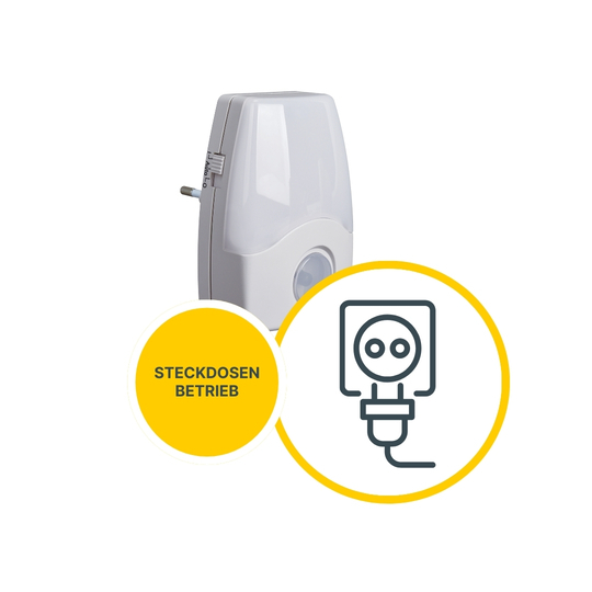 MeLiTec LED-Steckernachtlicht N16, im 2er-Set, einstellbare Lichtfarbe, Betrieb über Steckdose, weiß, für Kinder, Einschaltung bei Dämmerung oder Dauerlicht Adapter, Elektronik,