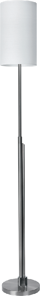 MeLiTec LED Deckenfluter ST43 dimmbar Stehlampe Standleuchte Stoffschirm nickel