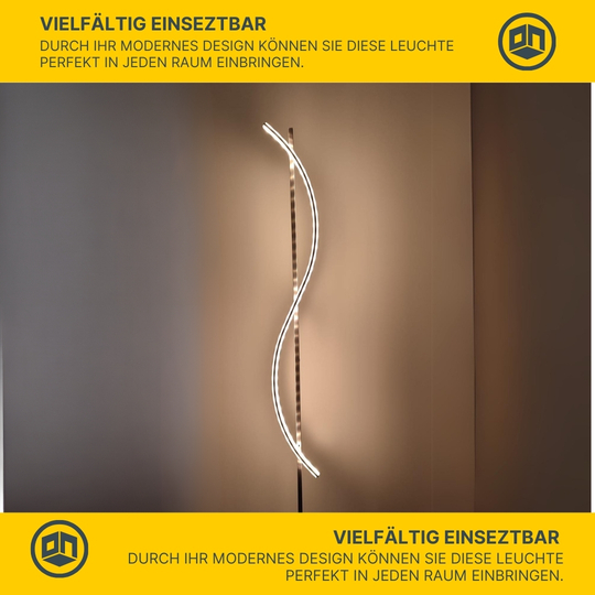  MeLiTec LED Stehleuchte ST28-1, mit Tastdimmer, nickel matt