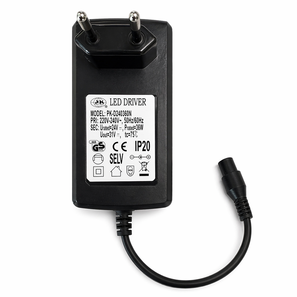 MeLiTec Steckertrafo P130-24150 für LED-Deckenfluter MeLiTec Steckertrafo P130-24150 für LED-Deckenfluter