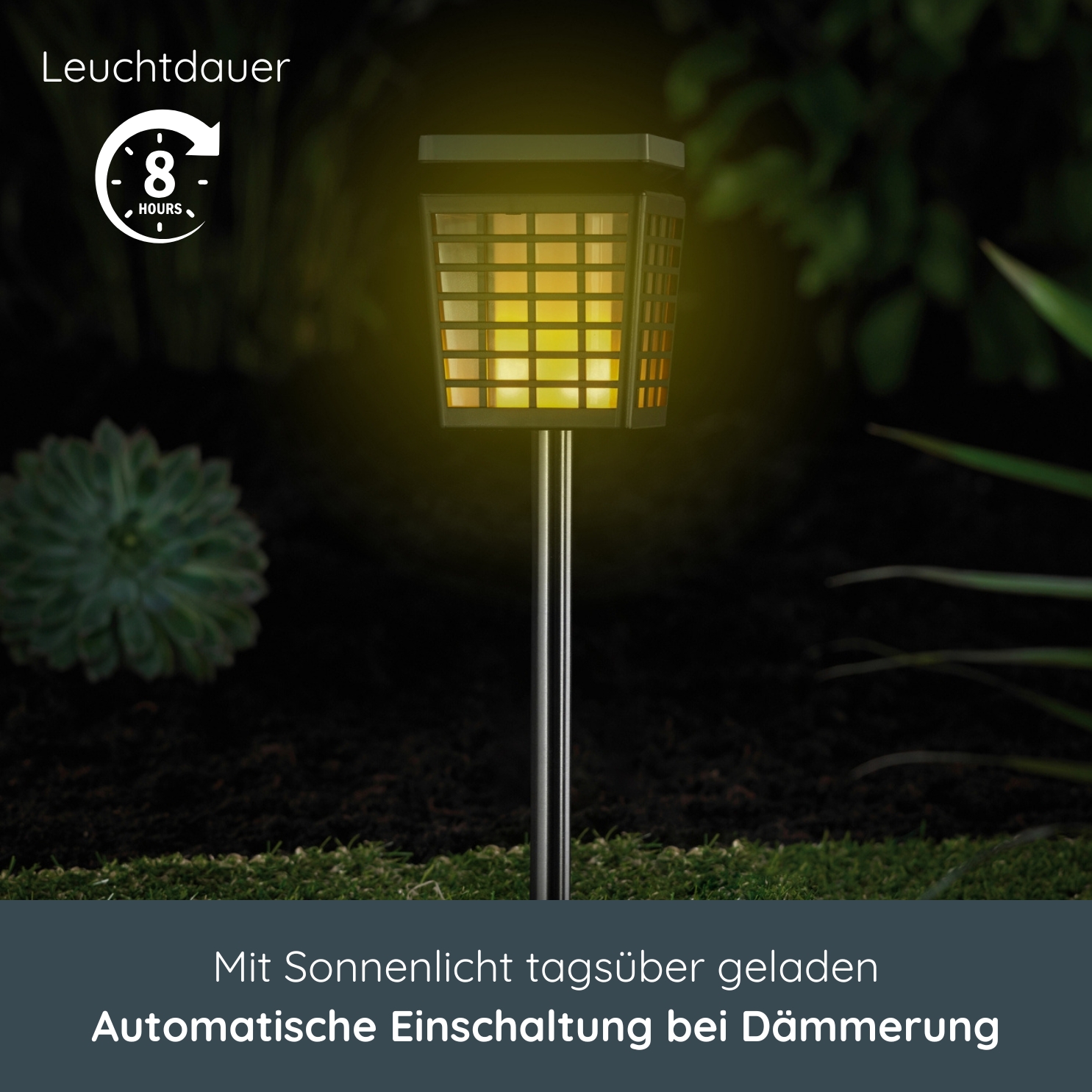 MeLiTec Solar Gartenleuchte SO46 flackernder Laterneneffekt MeLiTec Solar Gartenleuchte SO46 flackernder Laterneneffekt