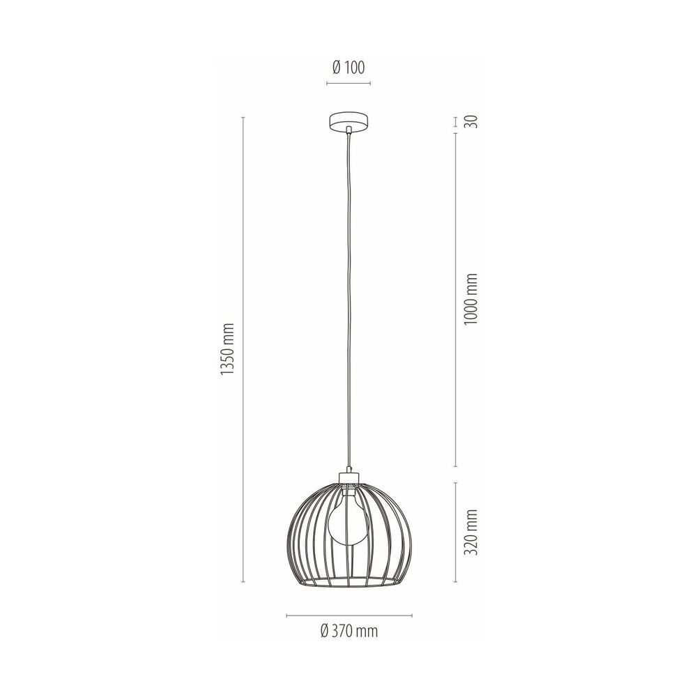SPOT Light Coop Pendelleuchte 1xE27 60W Gold/Schwarz