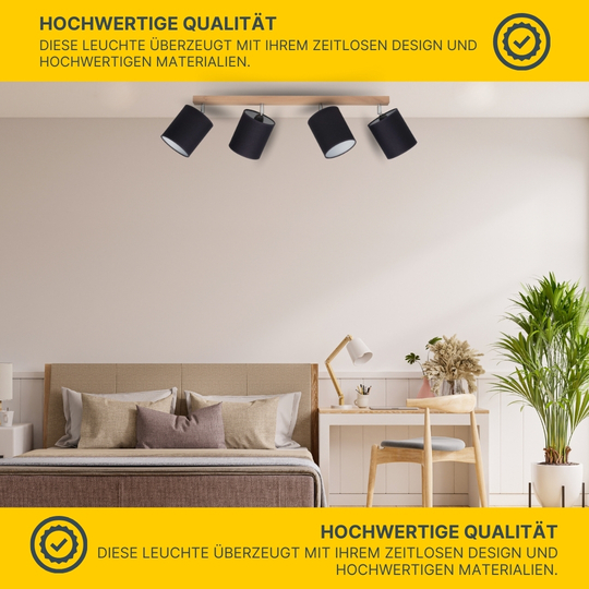  SPOT Light Atike Deckenleuchte E27 Max.25W Eiche Geölt/Schwarz