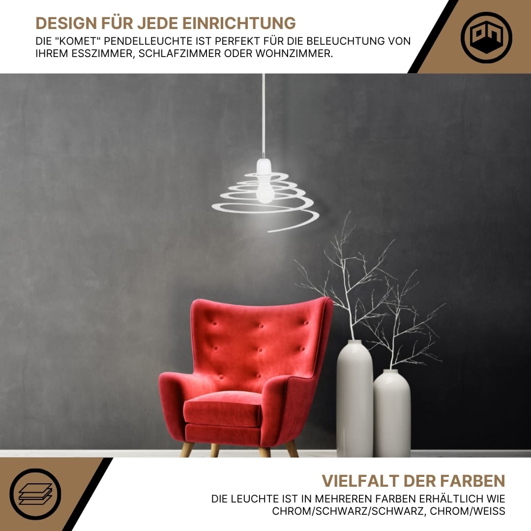 SPOT Light Komet Pendelleuchte 1xE27 60W Chrom SPOT Light Komet Pendelleuchte 1xE27 60W Chrom