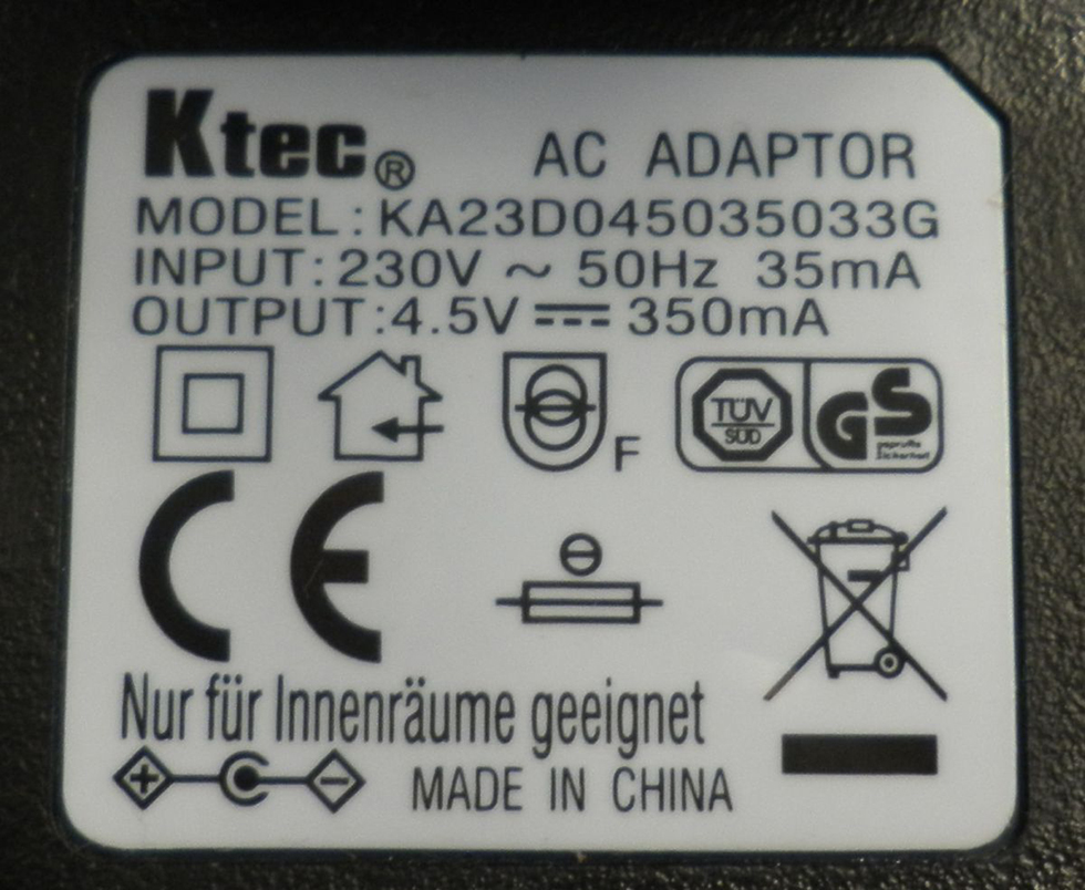 Steckertrafo KA23D45035033G Steckertrafo KA23D45035033G