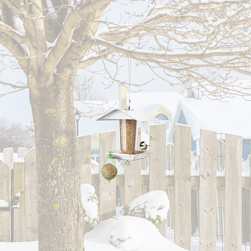MeLiTec Vogelfutterhaus VH07 Edelstahl, hängend eckig MeLiTec Vogelfutterhaus VH07 Edelstahl, hängend eckig